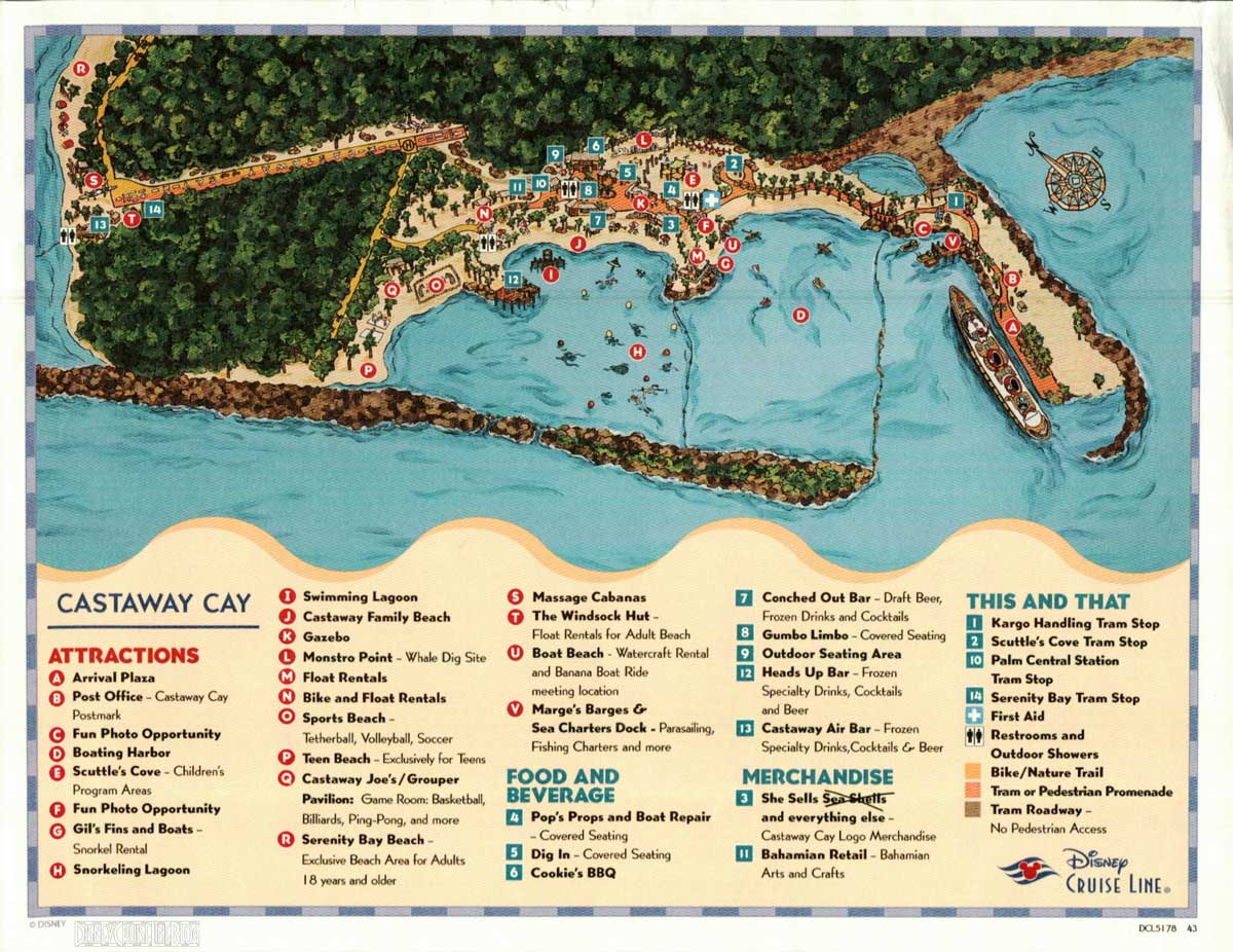 Disney Castaway Cay Unveiled A - Castaway Cay Map June 2005 