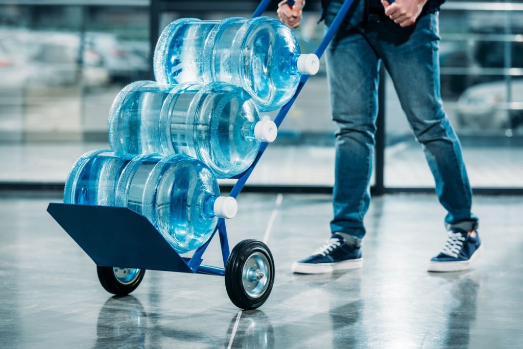 Delivery of water to private island