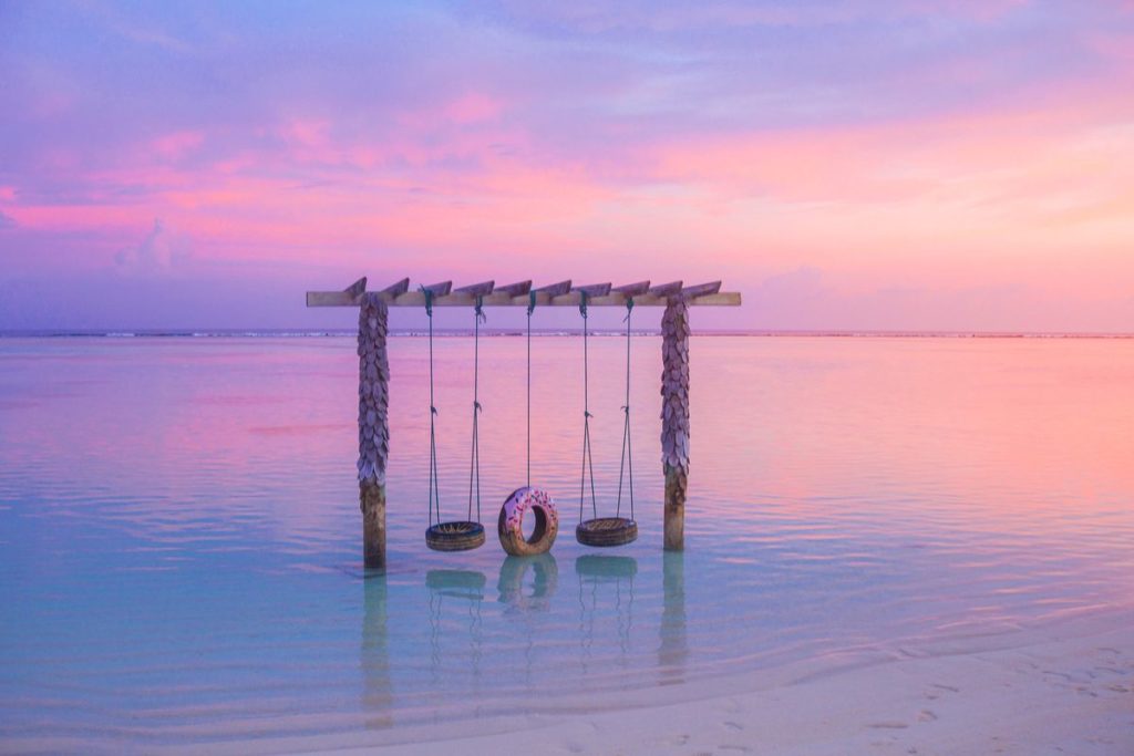 Beautiful Maldives sunset