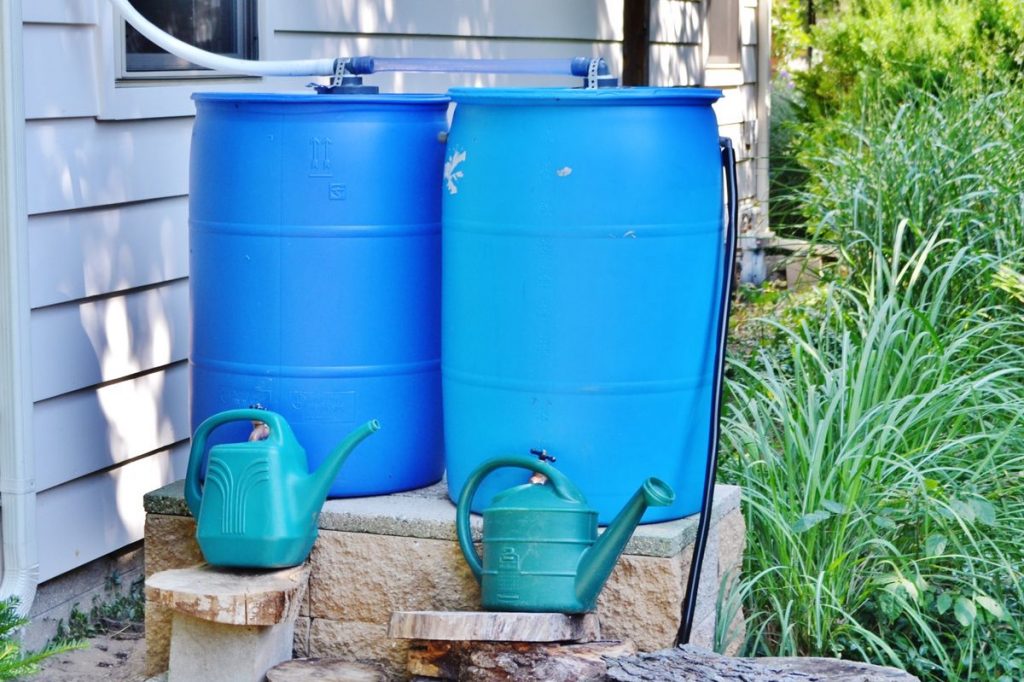 Rainwater collection on private island