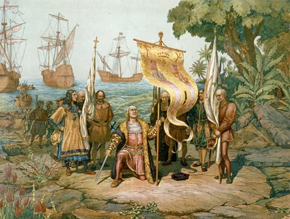 Columbus on the island