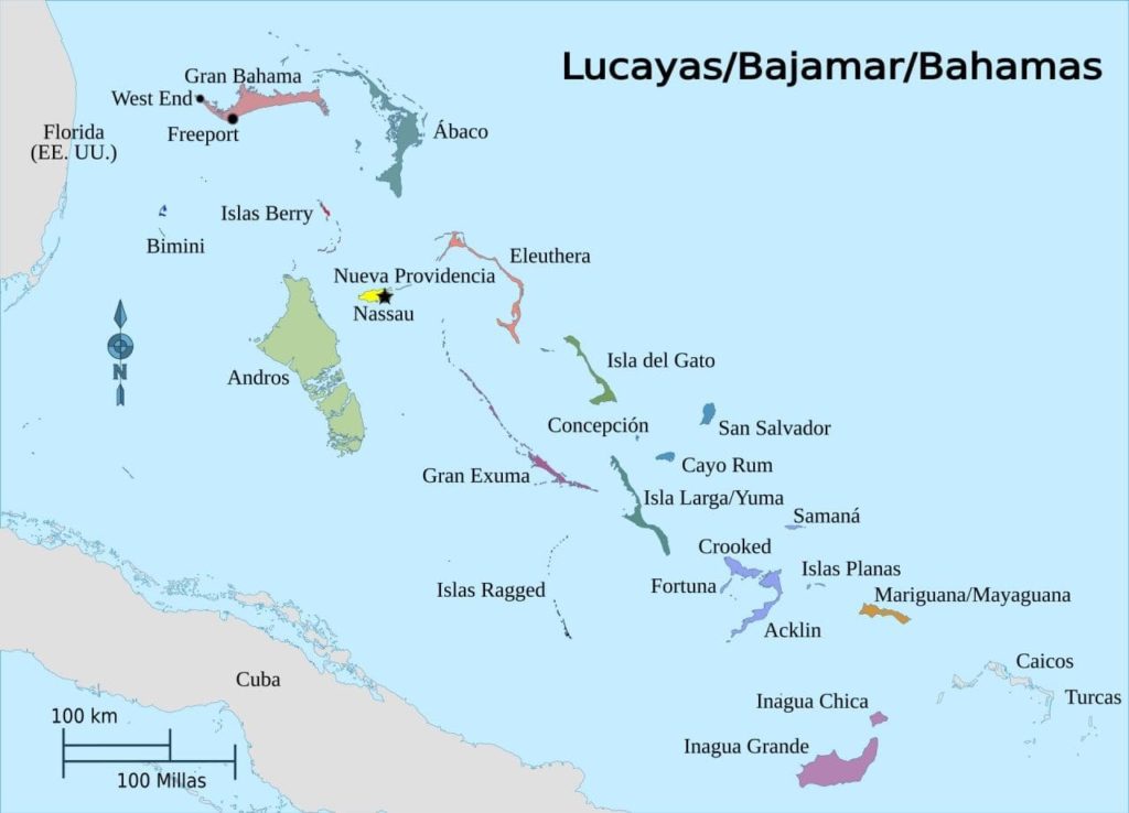 map of the bahamas islands