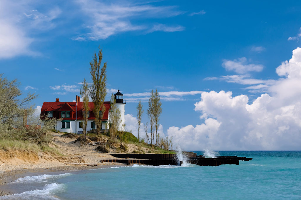 Point Betsie Light - lake islands in michigan