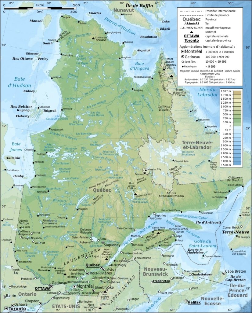  Quebec map