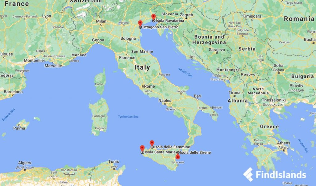italian islands for sale map