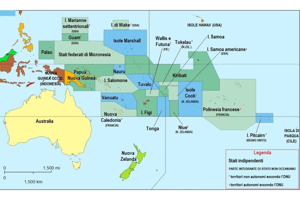 Oceania map