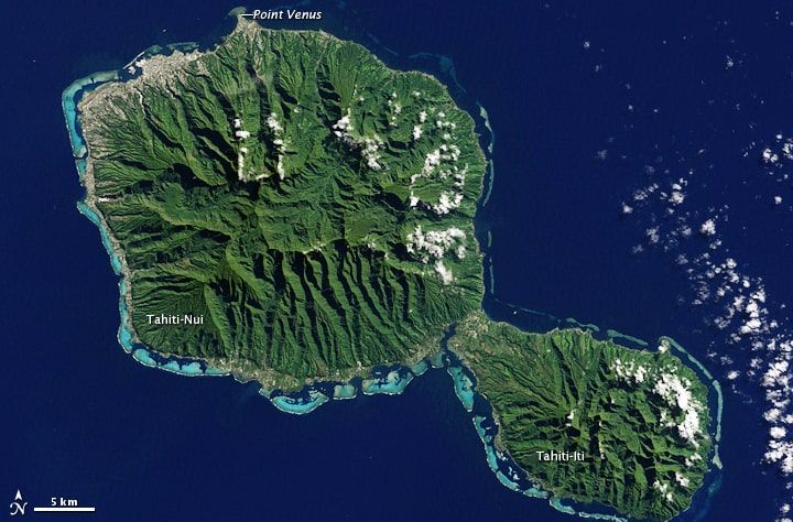 Tahiti island map